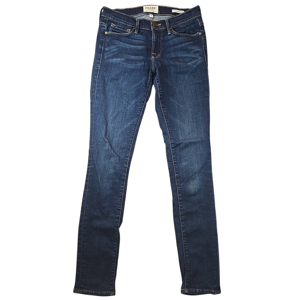 Frame Le‎ Skinny de Jeanne Jeans Ankle Blue Wash Denim Size 28